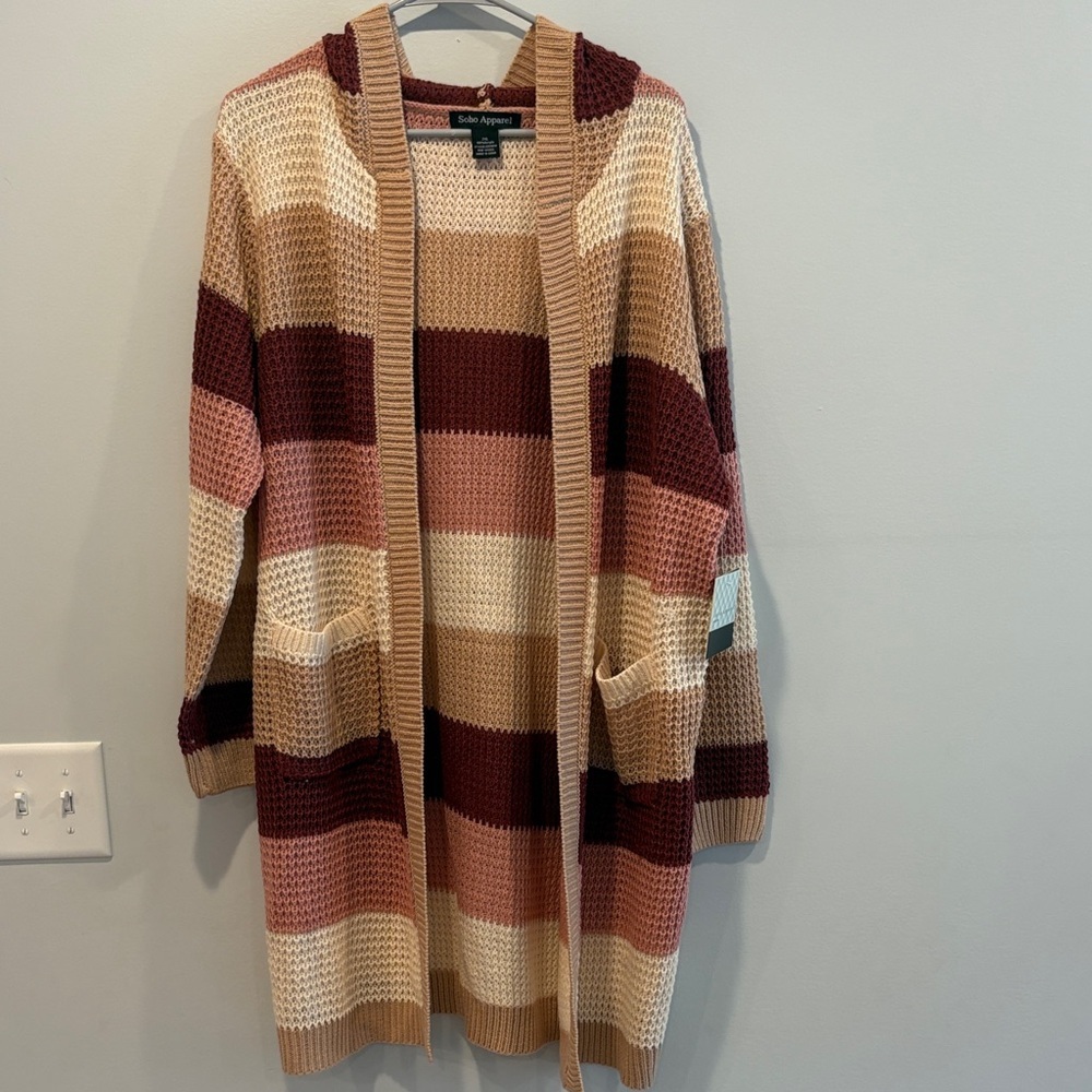 Soho Apparel Multicolor Striped Cardigan